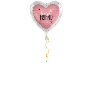Best Friend Herz rosa Ballon - 43 cm