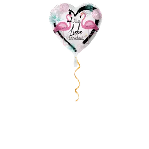 Hochzeit Flamingos Ballon - 43cm