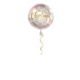 Merry Christmas rosa/gold Ballon 43cm
