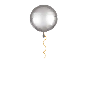 Silber rund Ballon - 43cm