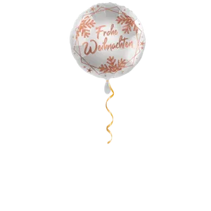 Frohe Weihnachten Rosegold Ballon - 43cm
