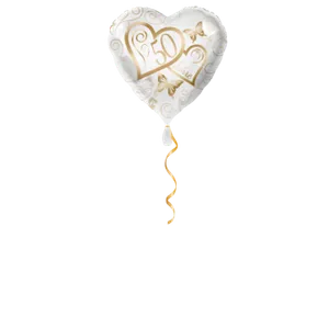 Herzen 50 Jahre Ballon - 43cm