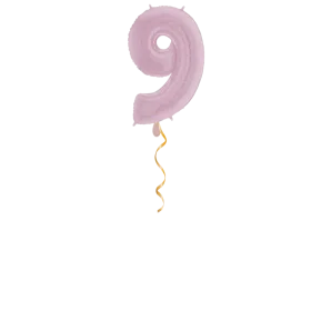 Zahl 9 Pastellrosa Ballon - 66cm29,90