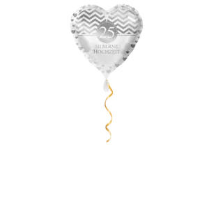 Silberne Hochzeit Zahl 25 Ballon - 43cm