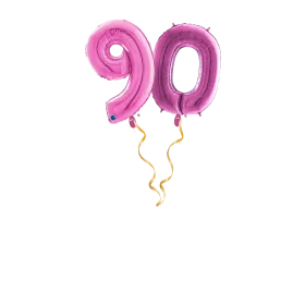 Zahl 90 Pink Ballon-Set 66 cm   
