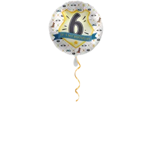 Polizei Zahl 6 Ballon - 43 cm
