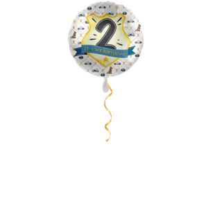 Polizei Zahl 2 Ballon - 43 cm