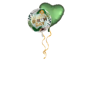 Happy Birthday Jungle Friends Ballon-Set