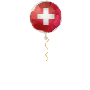 Schweizer Flagge Ballon - 43cm