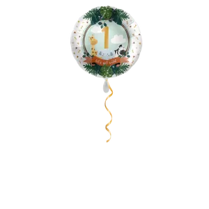 Zahl 1 Jungle Friends Ballon - 43 cm