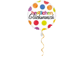Herzlichen Glückwunsch mit Punkten Ballon - 43cm