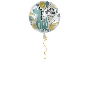 Happy Birthday Dino Ballon - 43cm