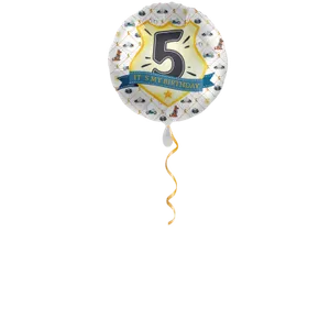 Polizei Zahl 5 Ballon - 43 cm