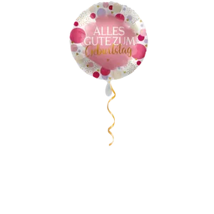 Alles Gute Punkte Pink Ballon - 43 cm