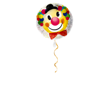 Fröhlicher Clown Ballon - 43cm