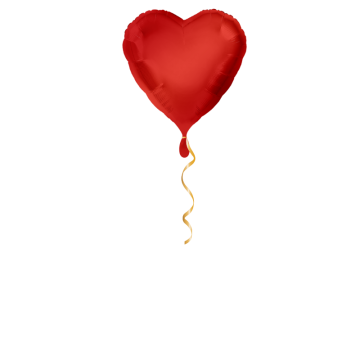 Herz Rot Ballon klein - 43cm