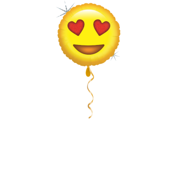 Verliebter Smiley Ballon - 43cm
