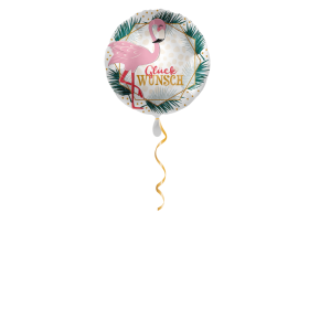 Glückwunsch Flamingo Ballon - 43cm
