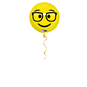 Nerd Smiley Ballon - 46cm