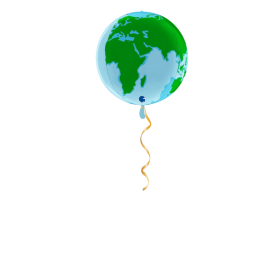Planet Erde 4D Ballon - 40cm