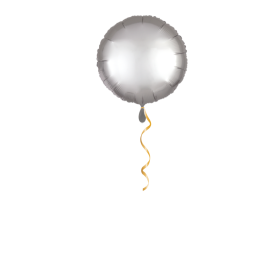 Silber rund Ballon - 43cm