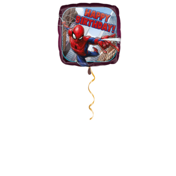 Happy Birthday Spiderman Ballon - 43 cm
