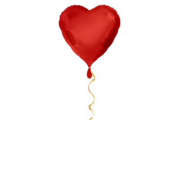Herz rot klein Ballon - 43cm