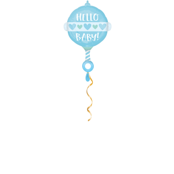 Babyrassel Blau Ballon - 60 cm