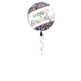 Happy Birthday Disco Ballon - 43cm