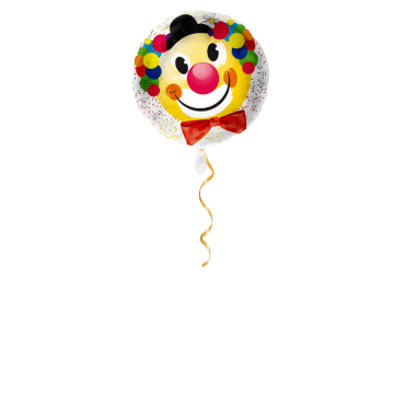 Fröhlicher Clown Ballon - 43cm