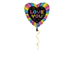 Love you Neonlichter Ballon - 46cm