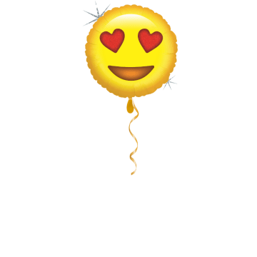 Verliebter Smiley Ballon - 43cm