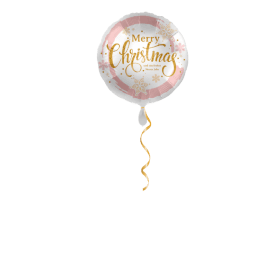 Merry Christmas rosa/gold Ballon 43cm