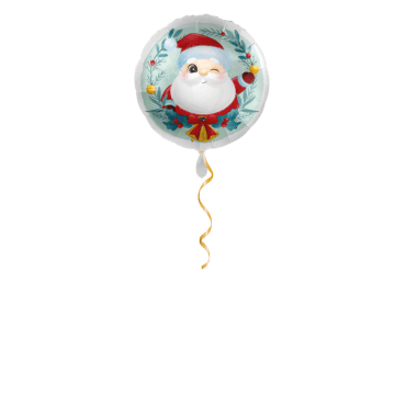 Weihnachtsmann zwinkernd Ballon - 43cm