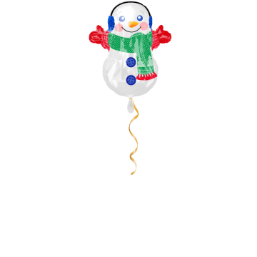 Schneemann mit Schal Ballon - 50cm