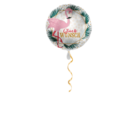 Glückwunsch Flamingo Ballon - 43cm