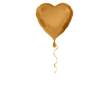 Herz gold klein Ballon - 43cm