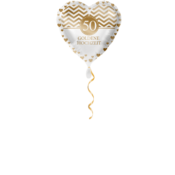 Goldene Hochzeit Zahl 50 Ballon - 43cm