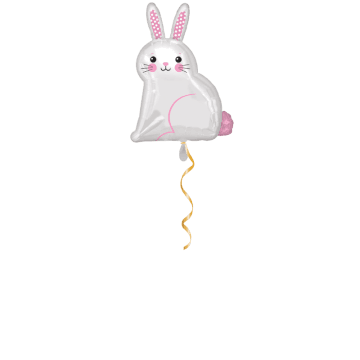 Hase weiss Ballon - 50 cm