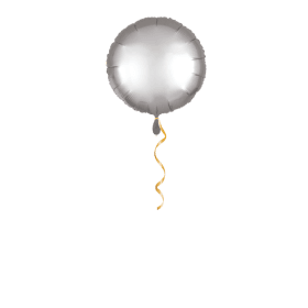 Silber rund Ballon - 43cm