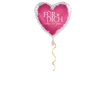 Für dich von Herzen satin Ballon - 43cm