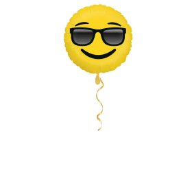 Smiley mit Sonnenbrille Ballon - 46cm