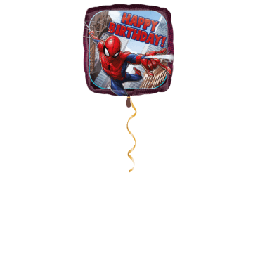 Happy Birthday Spiderman Ballon - 43 cm