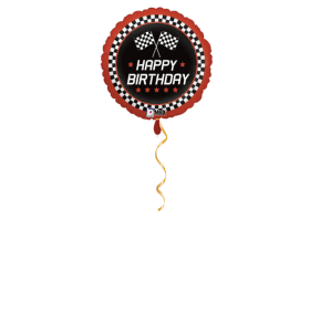 Happy Birthday Autorennen Ballon - 46cm