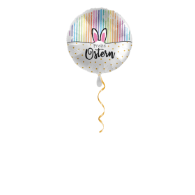 Frohe Ostern zwei Ohren Ballon - 43cm