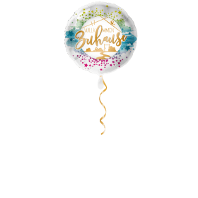 Willkommen Zuhause farbig Ballon - 43 cm