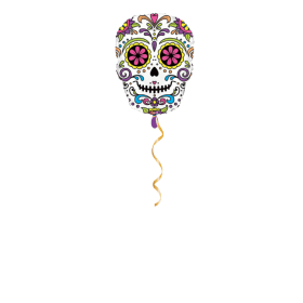 Calaveras bunt Ballon - 68cm