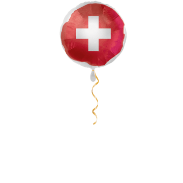 Schweizer Flagge Ballon - 43cm