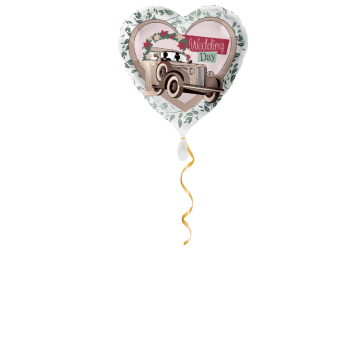 Wedding Day Auto Ballon - 43cm