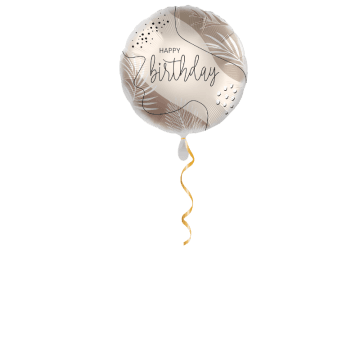 Happy Birthday beige Ballon - 43cm